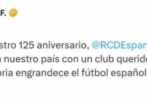 皇馬社媒：祝賀西班牙人成立125周年，你們?yōu)槲靼嘌雷闱蛟龉馓聿? >
                                        </div>
                                    </div>
                                    <div   id=