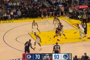 鐵血三分??快船換人投降！庫里干拔超遠(yuǎn)三分轟進(jìn)！