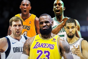 總出場(chǎng)時(shí)間最多的九位超巨！老詹第1 科比第4 司機(jī)&鄧肯&狼王上榜