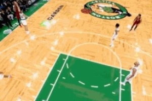 投瘋了！米切爾調(diào)高弧頂三分再中 個(gè)人三分球5中5