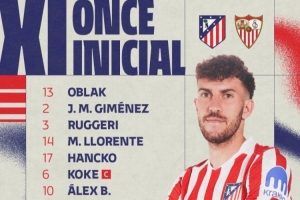 馬競vs塞維首發(fā)：小蜘蛛、巴埃納先發(fā) 瑟爾洛特、朱利亞諾出戰(zhàn)