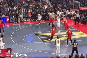 終于打進(jìn)！瓦蘭籃下硬鑿克林根翻身勾手命中