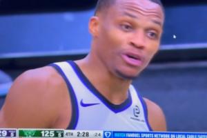 淚目！威少主動示意防字母??隨后to五犯小薩：我不想你被罰下