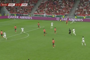 頭球梅開二度！瓦爾加搶點(diǎn)頭球破門，匈牙利扳平葡萄牙