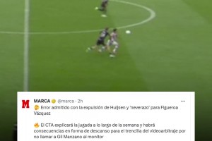 馬卡報(bào)：西足協(xié)將評(píng)議赫伊森紅牌并承認(rèn)誤判，VAR裁判將停哨