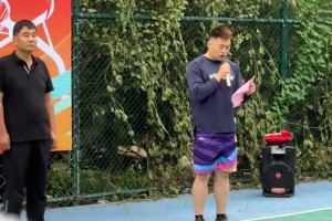 第一次聽人說“發(fā)揚友誼第一，比二第賽的精神”??????