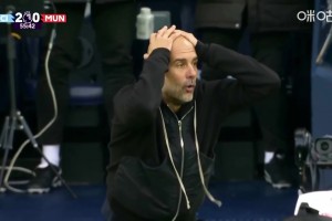 ??難以置信！哈蘭德超級空門不進！場邊瓜迪奧拉抱頭直接看跪了