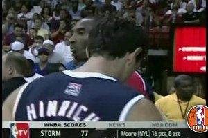 攻防一體！07年美國男籃訓(xùn)練賽，科比主防詹姆斯，還執(zhí)行最后一投