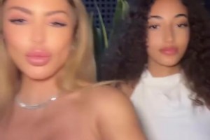 皮蓬前妻和女兒自拍，女兒這顏值感覺比老媽高啊！??