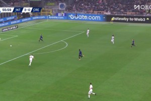 慘案預(yù)定！博尼外腳背妙傳，巴雷拉包抄得手