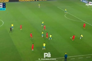 韓國球員全程碰不到球！巴西隊表演了精彩團隊配合破門??