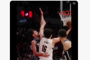 給予肯定！開拓者官推曬楊瀚森背運(yùn)過人上籃：高難度終結(jié)！