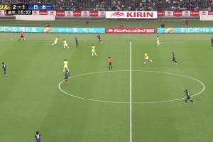 你買了多少日本贏啊??？中村敬斗墊射，布魯諾爆射自家大門