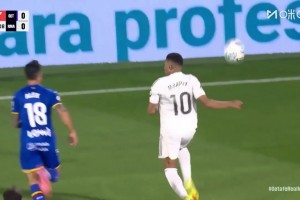 可惜了！羅德里戈送妙傳！姆巴佩單刀球打門被撲出！