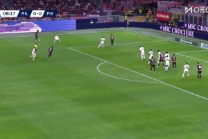 米蘭取得夢幻開局！萊奧左路內(nèi)切遠(yuǎn)射破門！米蘭1-0領(lǐng)先比薩！