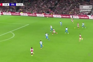 阿森納再下一城！安努斯射門被撲，薩卡跟進(jìn)補(bǔ)射破門