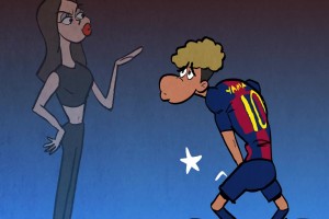 國(guó)外惡搞亞馬爾因?yàn)閻u骨痛慘遭女友分手，小老弟季馬爾上前安慰